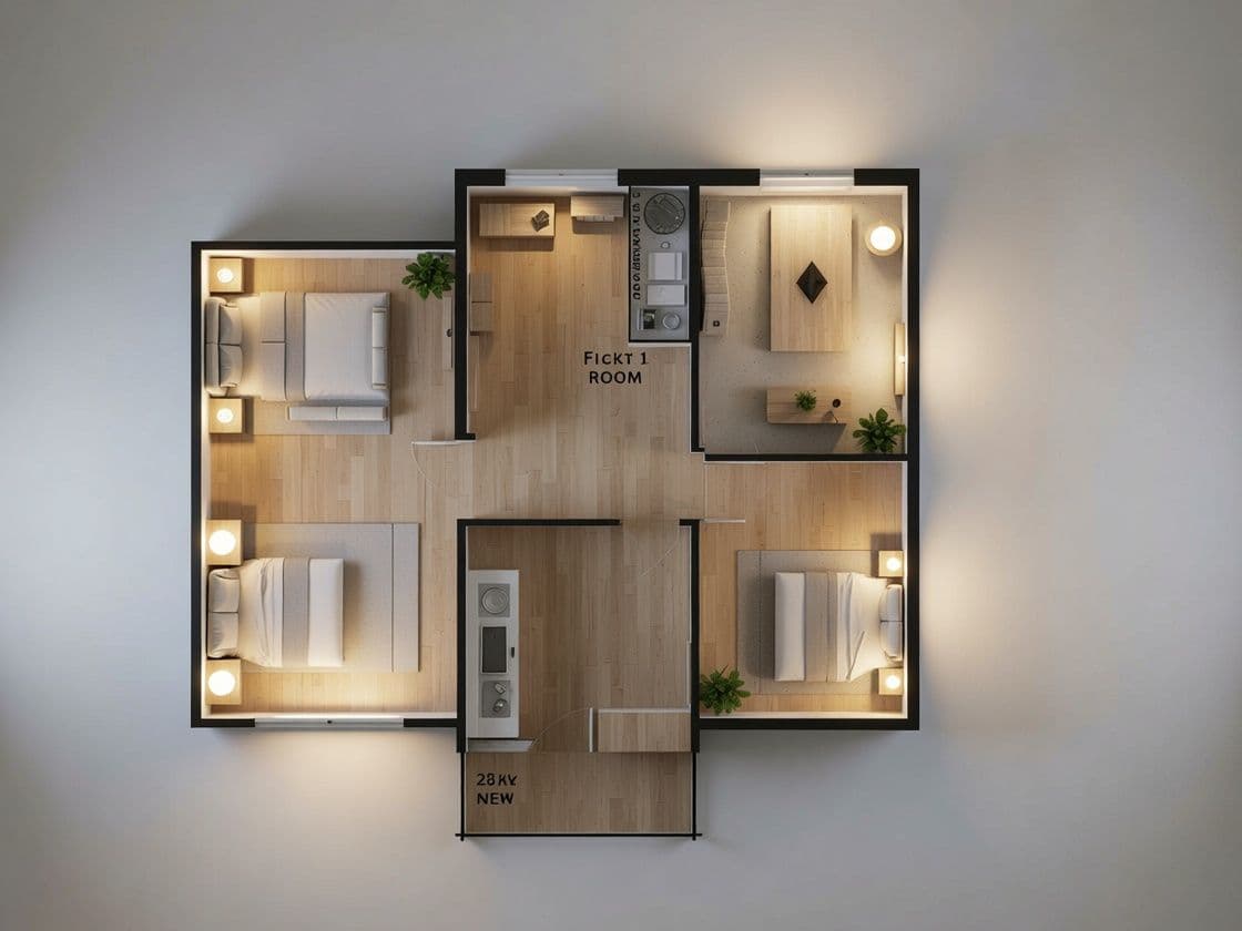 2D floor plan to 3D